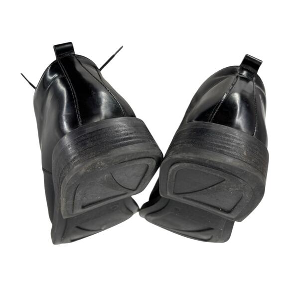 Vintage 90s Kenneth Cole Square Toe Ankle Boots Mens Size 10 Black Leather - Picture 10 of 13